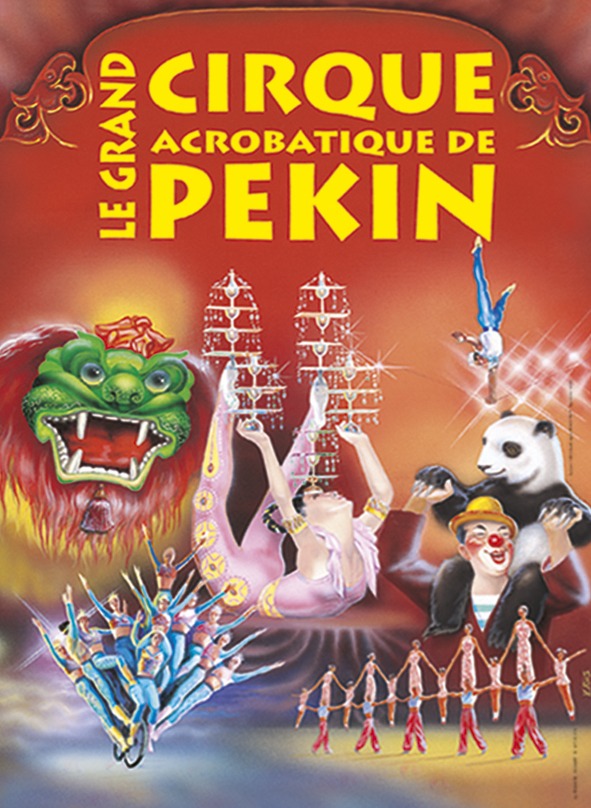 Affiche cirque acrobatique de pekin