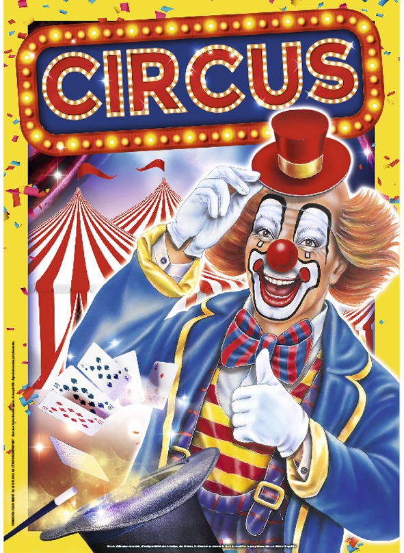 Affiche circus clown promocyrk
