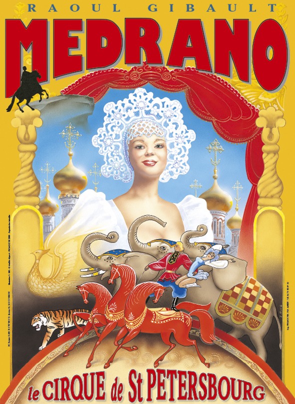 affiche cirque medrano cirque de saint petersbourg