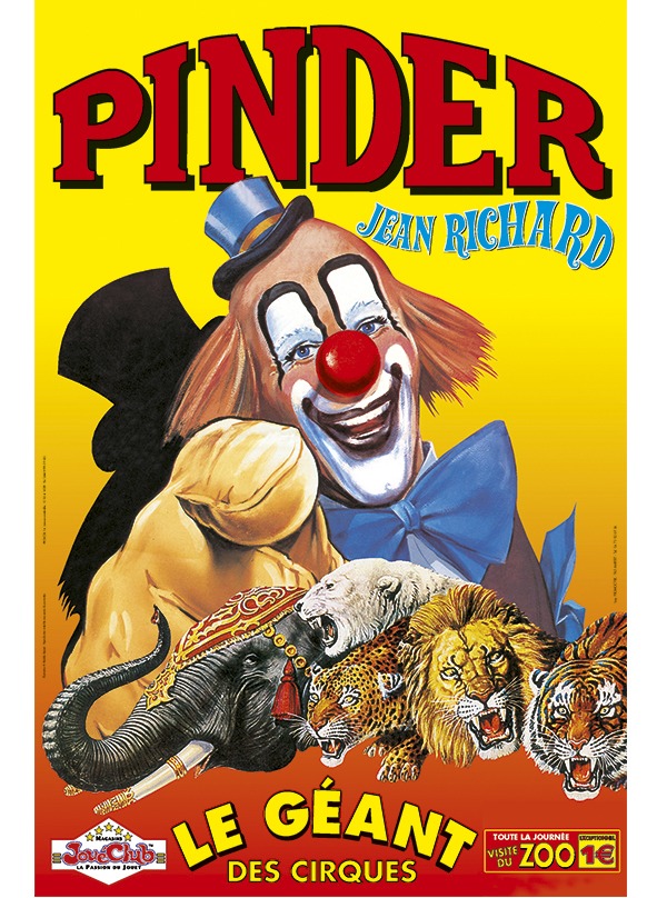 Affiche cirque pinder le geant des cirques