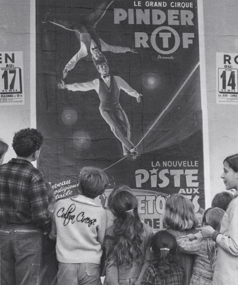 ancienne affiche cirque pinder ORTF