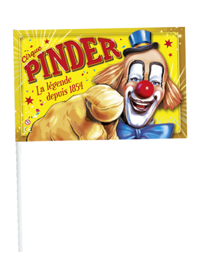 drapeau en tissu de bonne qualité pour le cirque pinder