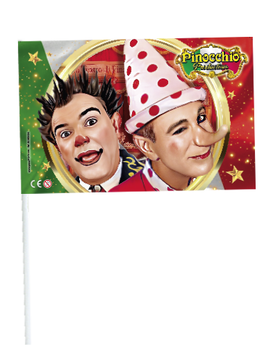 drapeau en tissu pour les spectacles de theatre de pinocchio