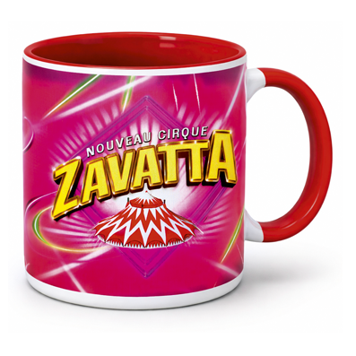mug publicitaire fait par promocyrk pour une boutique de cirque